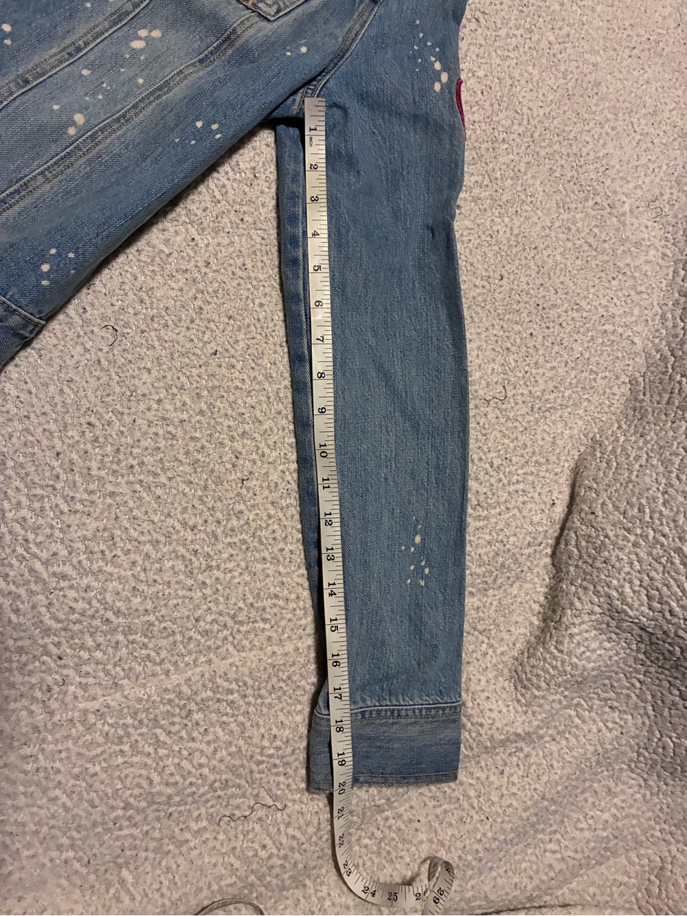 Hollister Light Blue Denim Jacket with Fun Patches, size large, 100% cotton - Picture 3 of 15